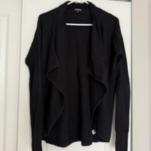 Express Black Ribbed Cardigan - Size M